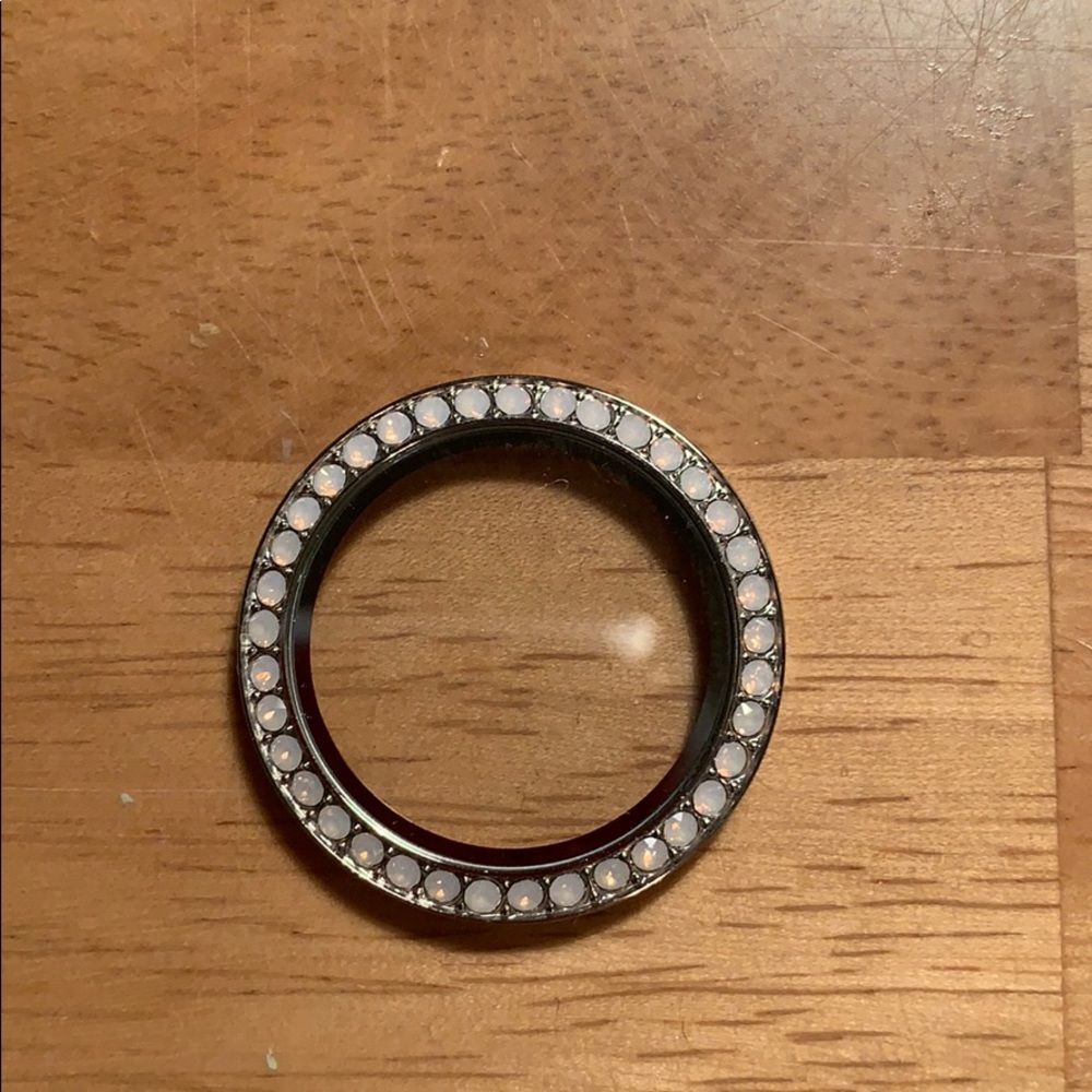 Origami Owl Large Spring Pink Opal Face